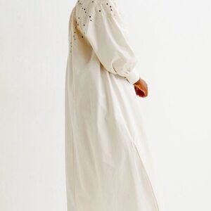 H&M Cream Long Sleeve Dress